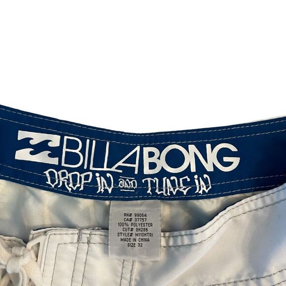 Billabong Mens Drop In and Tune In Boardshorts White Blue Tie Dye Size 32 - Picture 4 of 8
